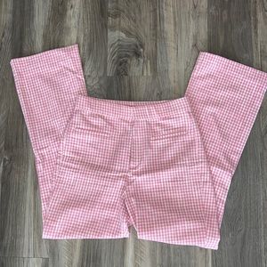 ZARA pink plaid pants